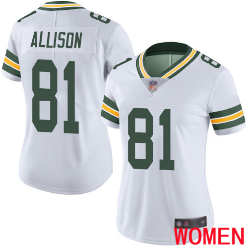 Green Bay Packers Limited White Women #81 Allison Geronimo Road Jersey Nike NFL Vapor Untouchable->women nfl jersey->Women Jersey